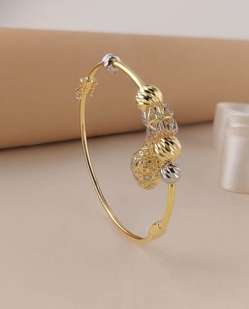 GELANG TANGAN BOLA GANTUNG LOVE 3D CROME