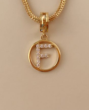 CHARM HURUF F MINIMALIS + BATU