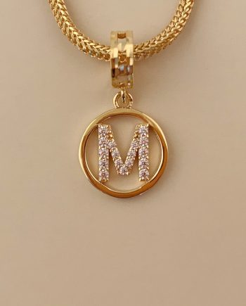 CHARM HURUF M MINIMALIS + BATU