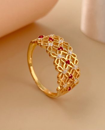 CINCIN ANNA TIARA 2 LAPIS MINIMALIS + MERAH BATU