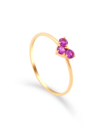 CINCIN HEART MINIMALIS + BATU MERAH