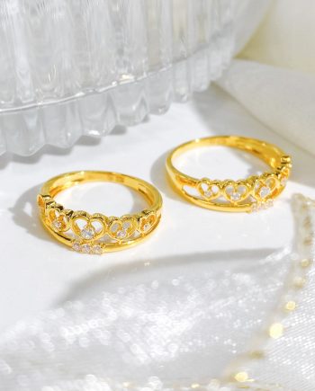 CINCIN DOUBLE LINE LOVE MINIMALIS + BATU