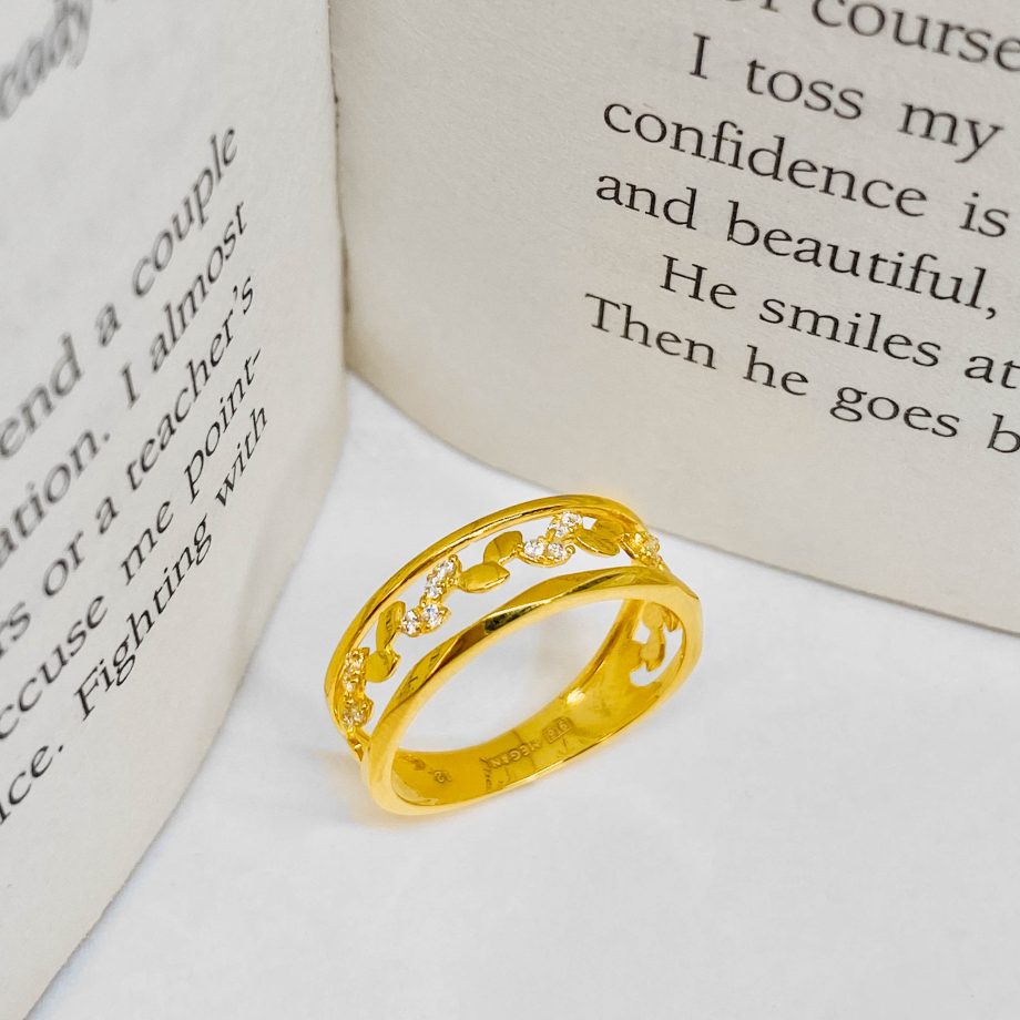 CINCIN DAUN MINIMALIS + BATU