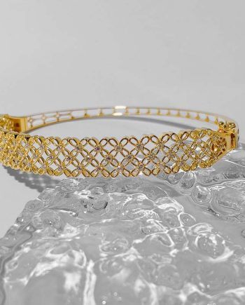 GELANG TANGAN ANNA TIARA 2 LAPISAN MINIMALIS + BATU (BUJUR)