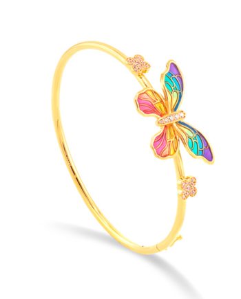 GELANG TANGAN ENAMEL RAMA-RAMA INDAH (BESAR) MINIMALIS + STONE (BUJUR)