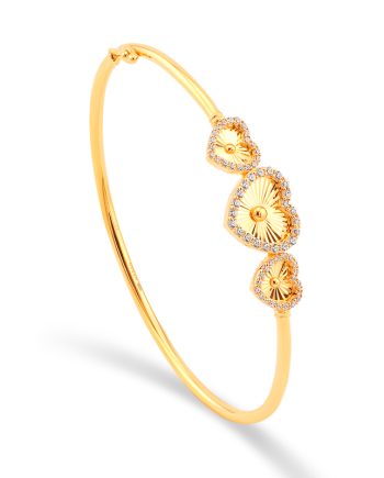 GELANG TANGAN TRI SHIMMERING LOVE MINIMALIS + BATU (BUJUR)