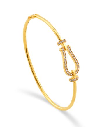 GELANG TANGAN SADDLE AUSTERE MINIMALIS + BATU (BUJUR)
