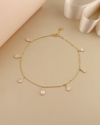 RANTAI KAKI ADRIANA TEARDROP MINIMALIS + BATU