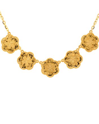 RANTAI LEHER LINKED QUINTINA RAYA FLORALIE BUNGA SHATTERED ICE (KECIL)