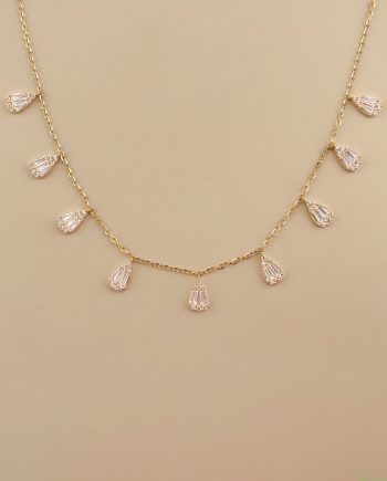 RANTAI LEHER MAXI ADRIANA TEARDROP MINIMALIS + BATU