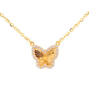 RANTAI LEHER SHIMMERING BUTTERFLY MIDI MINIMALIS + BATU
