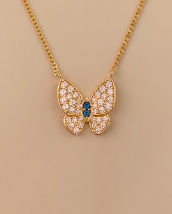 RANTAI LEHER RAMA-RAMA AVA MINIMALIS (BIRU) + BATU