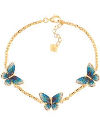 RANTAI TANGAN TRI RAMA-RAMA GRADIENT ENAMEL (BIRU) MINIMALIS