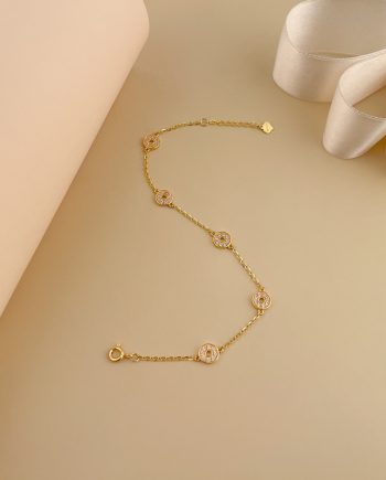 RANTAI TANGAN VIOLET DEW MINIMALIS + BATU