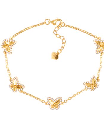 RANTAI TANGAN SHIMMERING BUTTERFLIES MINI MINIMALIS + BATU