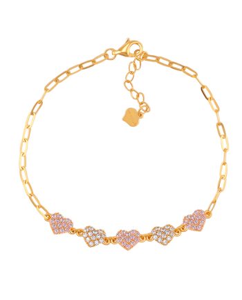 RANTAI TANGAN LINKED DILETTA MINIMALIS BATU + BATU MERAH JAMBU