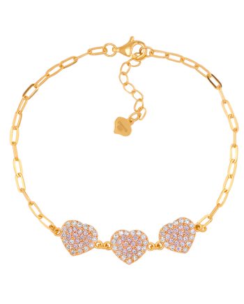 RANTAI TANGAN LINKED RADIANT LOVE MINIMALIS + BATU MERAH JAMBU