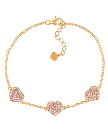 RANTAI TANGAN TRIO RADIANT LOVE MINIMALIS + BATU MERAH JAMBU