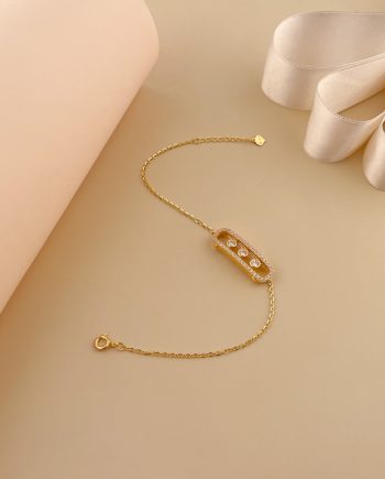RANTAI TANGAN 3 DOTS BAR MINIMALIS + BATU