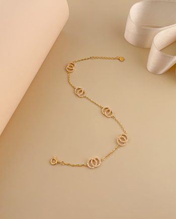 RANTAI TANGAN TWO LOOP MINIMALIS + BATU