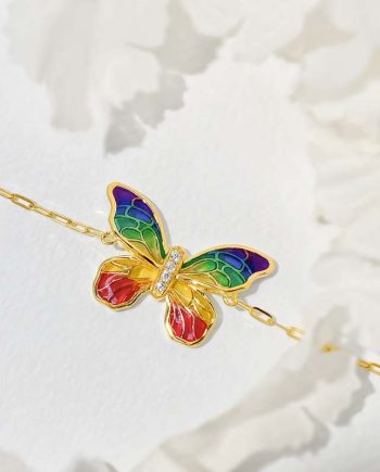 RANTAI TANGAN RAMA-RAMA ENAMEL INDAH (BESAR)