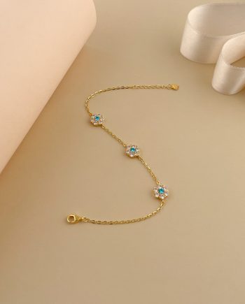 RANTAI TANGAN BRYONY MINIMALIS + BATU BIRU