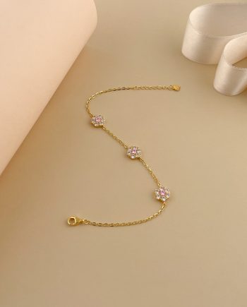 RANTAI TANGAN BRYONY MINIMALIS + BATU MERAH JAMBU