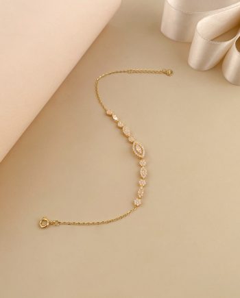 RANTAI TANGAN PERMATA HATI MINIMALIS + BATU