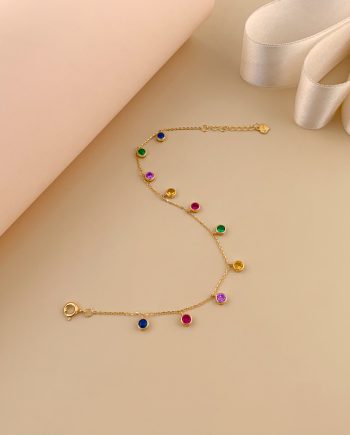 RANTAI TANGAN ALENA MINIMALIS + BATU WARNA