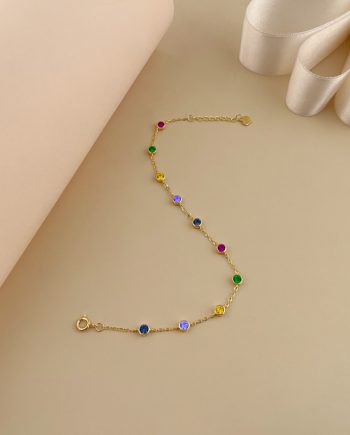 RANTAI TANGAN ALENA MINIMALIS + BATU WARNA