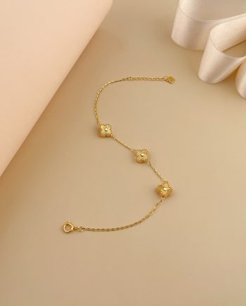 RANTAI TANGAN TRI IDORA MINI CLOVER MINIMALIS