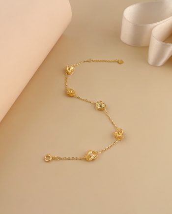 RANTAI TANGAN IDORA LINKED 5 LOVE MINIMALIS + BATU