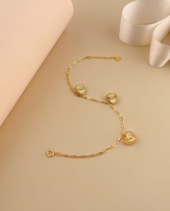 RANTAI TANGAN IDORA LOVE PETITE MINIMALIS + BATU