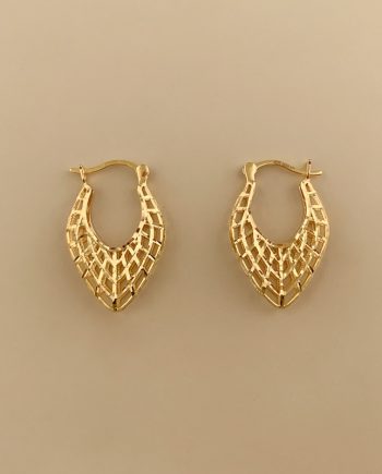 SUBANG KLIP POINTED FILIGREE MINIMALIS (DIAMETER 0.90CM+/-)