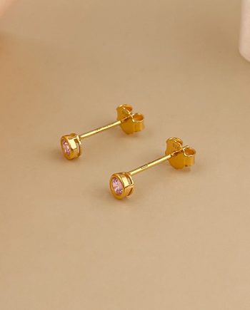 SUBANG PAKU GLEAMING ALENA MINIMALIS + BATU MERAH JAMBU