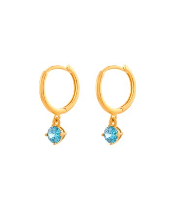 SUBANG KLIP UTTERLY MINIMALIS + BATU BIRU (DIAMETER 0.90CM+/-)