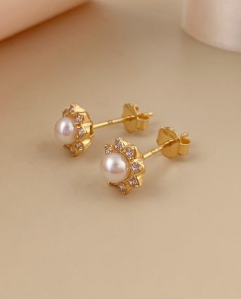 SUBANG PAKU BINTANG MUTIARA MINIMALIS + BATU