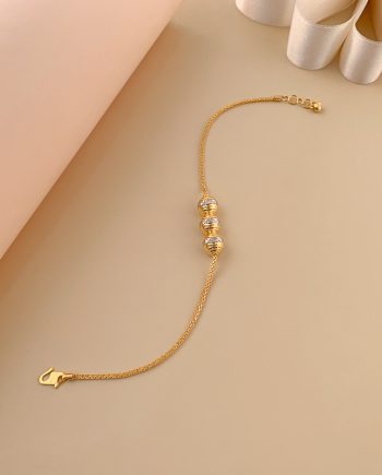 RANTAI TANGAN KEMBAR SIAM FESYEN + BOLA CROME