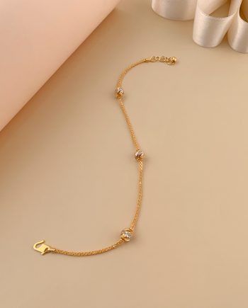 RANTAI TANGAN KEMBAR SIAM FESYEN + BOLA FESYEN CROME