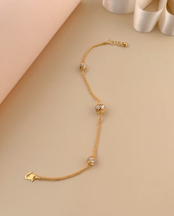 RANTAI TANGAN KEMBAR SIAM FESYEN + BOLA FESYEN CROME