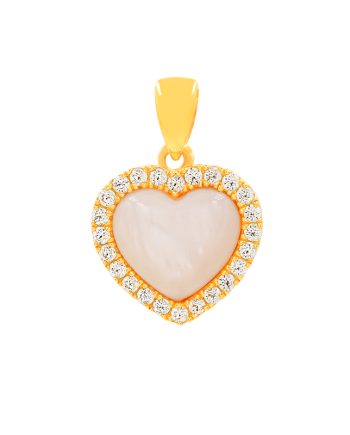 LOKET SWEET HEART STONE MOTHER OF PEARL (BIG)