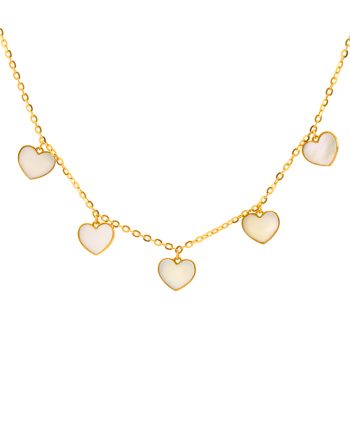 RANTAI LEHER PURE AMOUR MOTHER OF PEARL PUTIH