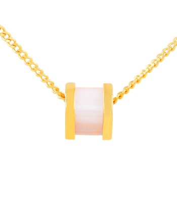 RANTAI LEHER RODA ROSE MOTHER OF PEARL