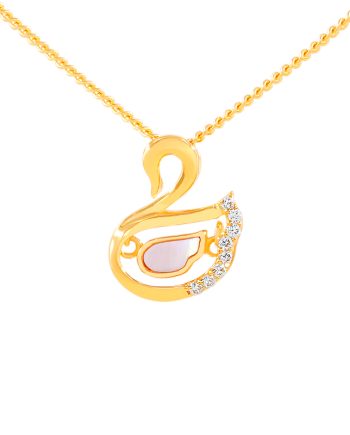 RANTAI LEHER ANGSA MOTHER OF PEARL