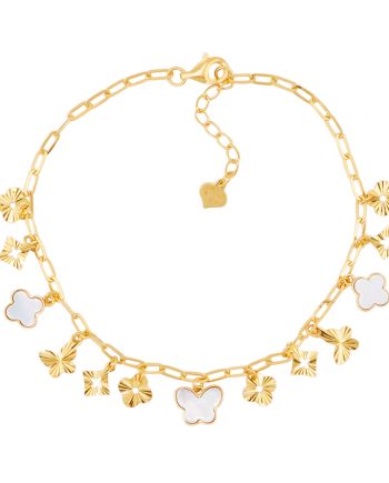 RANTAI TANGAN GANTUNG LUSTRE BLOOM MOTHER OF PEARL PUTIH