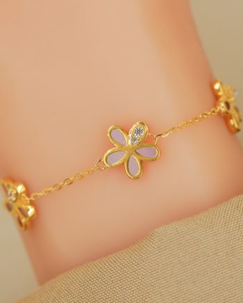 RANTAI TANGAN TRI 5 PETALS MOTHER OF PEARL