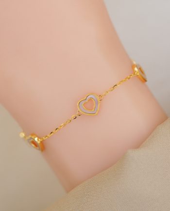 RANTAI TANGAN PETITE ADELIA LOVE CHAIN MOTHER OF PEARL