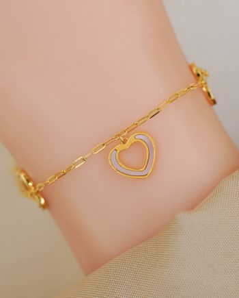 RANTAI TANGAN ADELIA LOVE CLIP MOTHER OF PEARL