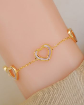 RANTAI TANGAN 5 LOVE IN FRAME MOTHER OF PEARL (BESAR)
