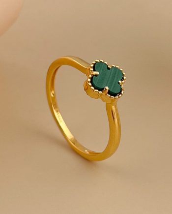 CINCIN CLOVER (KECIL) MALACHITE HIJAU